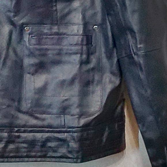 NWT MetroStyle Deep Purple Genuine Leather Woman’s Jacket, w/ Purple Lining Sz16 - Picture 6 of 6